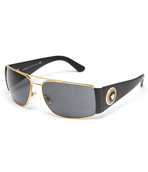 Versace: Black & Gold Rock Icon Sunglasses 